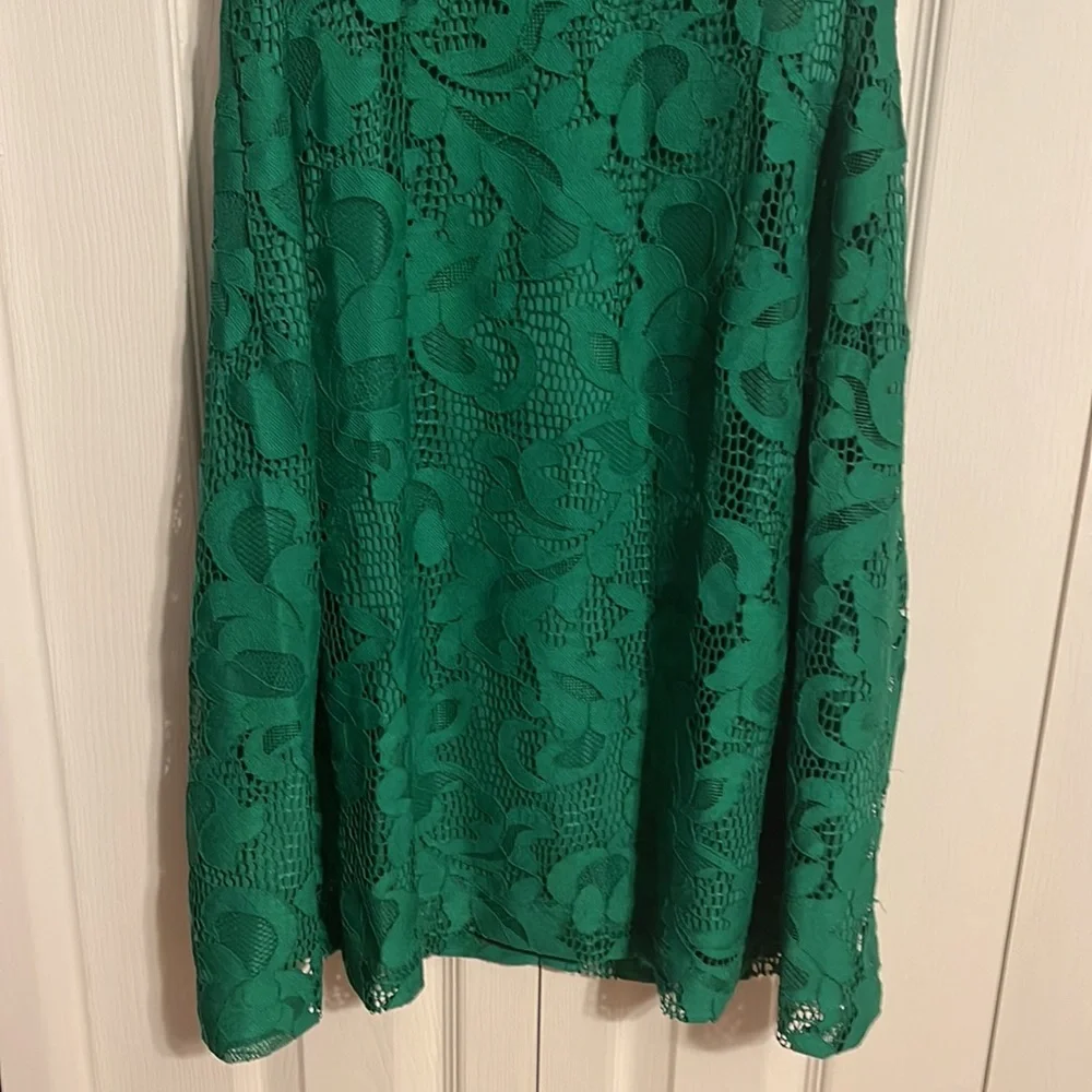 Eva Mendes for New York & Co lace overlay sleeveless green dress size 4 NWOT - Picture 5 of 14